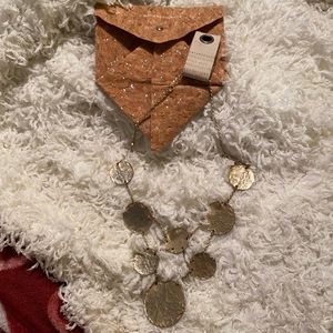 NWT Anthropologie Gold Tiers Round Necklace